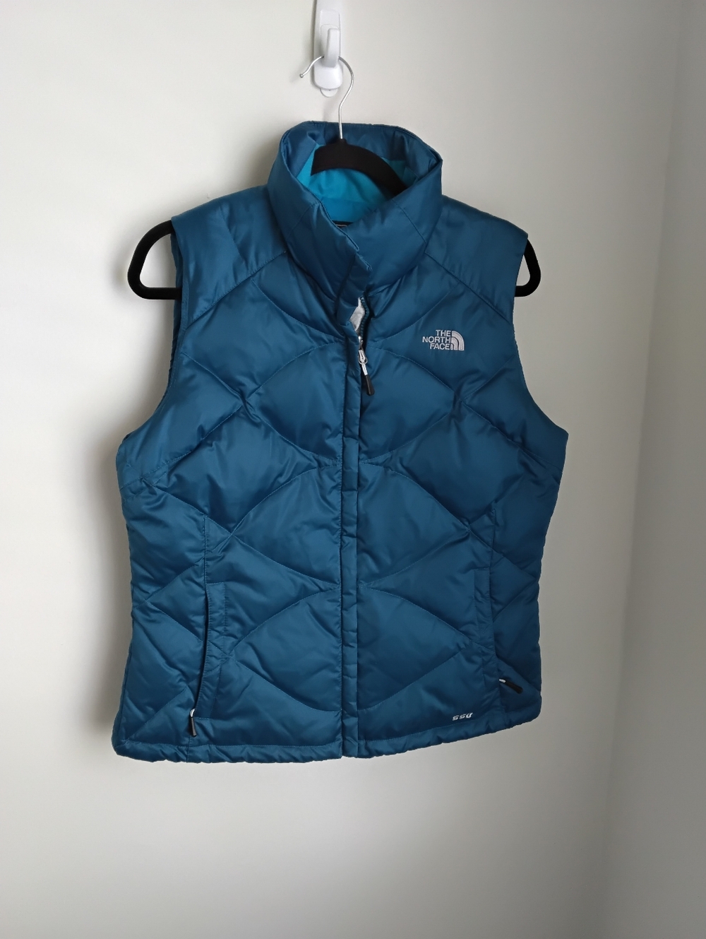 The North Face Womens Royal Blue 550 Down Quilted Puffer Vest Large